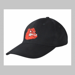 BULLDOG čierna &scaron;iltovka s vy&scaron;&iacute;van&yacute;m logom materi&aacute;l 100% bavlna univerz&aacute;lna nastaviteľn&aacute; veľkosť